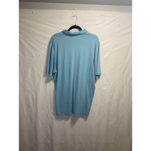 Criquet Polo Shirt Mens XL Sky Blue‎ Pima Cotton Spandex Golf Athletic Stretch - Picture 2 of 4